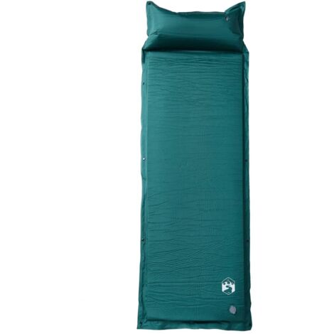 Matelas，Matelas de camping autogonflant avec oreiller 1 personne vert CFW821934