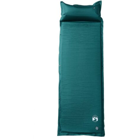 Matelas，Matelas de camping autogonflant avec oreiller 1 personne vert CFW918603