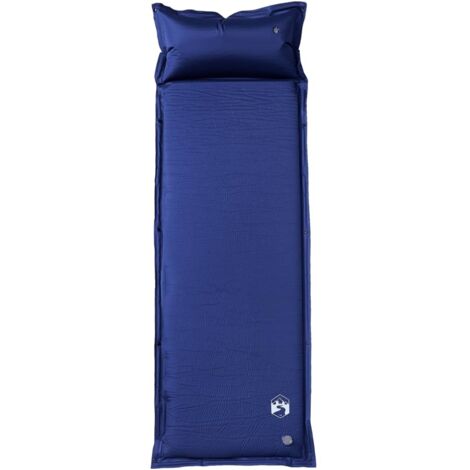 Matelas，Matelas de camping autogonflant oreiller 1 personne bleu marine CFW674567