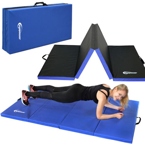Materassino da Sport 200x100x5cm Blu-Nero
