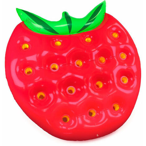 Materassino Gonfiabile 146x143 cm in PVC a Forma di Fragola Ranieri Strawberry