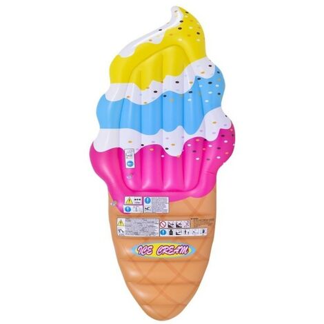 Mediawave Store Materassino 43161 Gonfiabile Gigante a Forma di Gelato 180 x 0,72 cm 