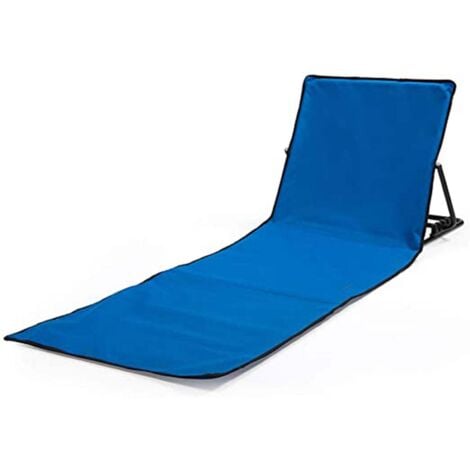 PLAYANESS Materassino pieghevole blu in acciaio con cuscino Mercus