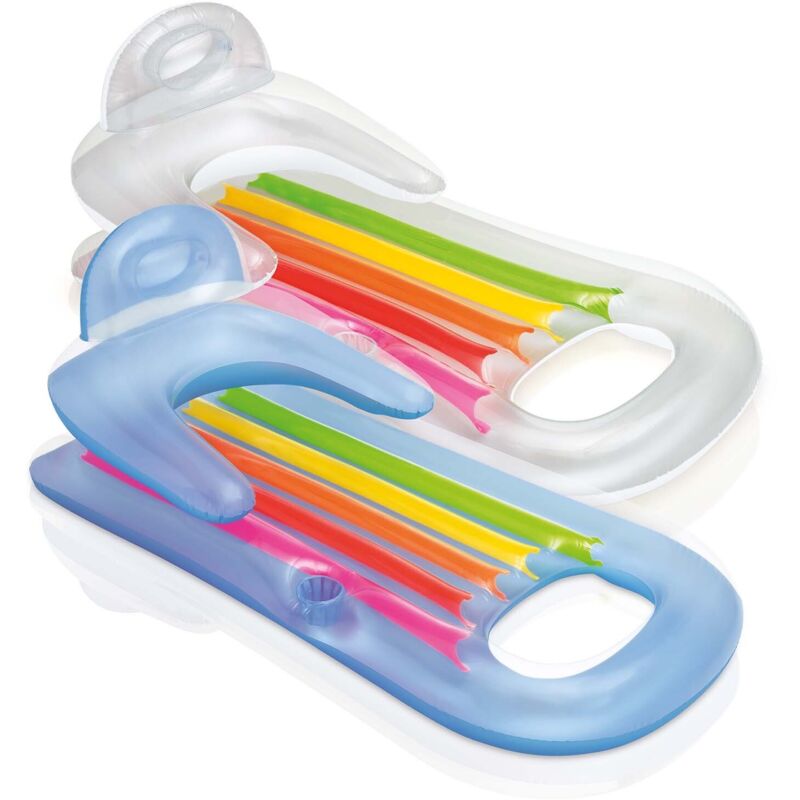 Materassino, prendisole e sdraio 2 in 1 King Cool 160 x 85cm INTEX 58802 blu