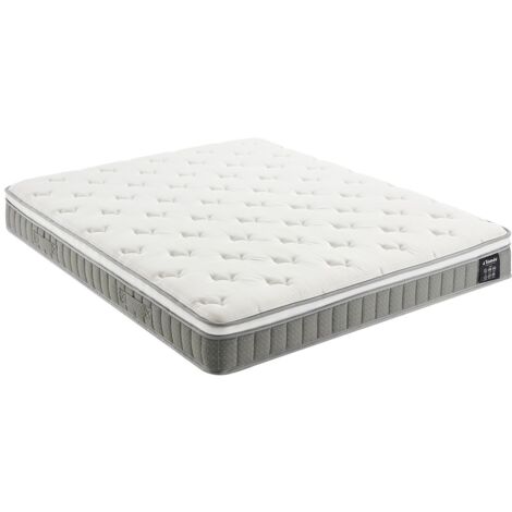 Materasso 140 x 190 cm con molle insacchettate e memory foam spessore 21 cm - VITOGO di YSMÉE