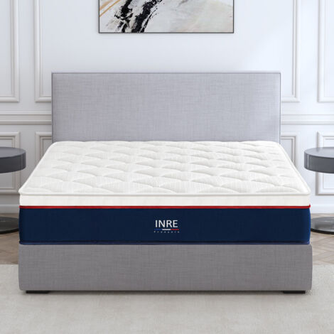 Materasso 140x190 cm INRE double face spessore 30 cm traspirante antibatterico antiacaro confortevole