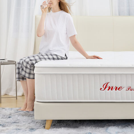 Materasso 140x200 cm INRE Memory foam molto spesso 30 cm, reversibile Supporto perfetto, anallergico