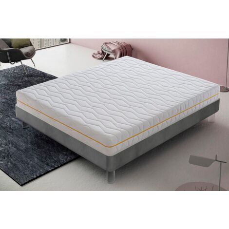 Materasso 140x200 Memory Foam - Alto 20 cm - Sfoderabile - Rigidità H3 - Memory Massaggiante