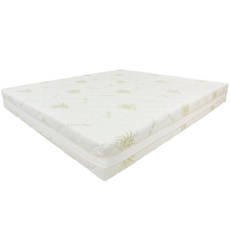 Materasso 160x190 CM sfoderabile MAGIC24 in memory tessuto Aloe Vera
