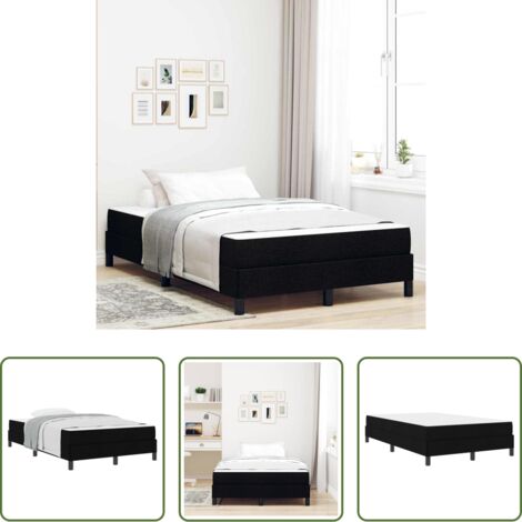 Materasso a box spring -  Letto a molle con materasso Nero 120 x 200 cm Tessuto