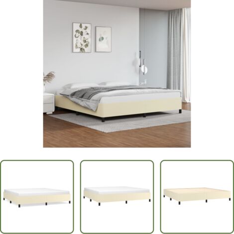 Materasso a doghe -  Giroletto Crema 200x200 cm in Similpelle