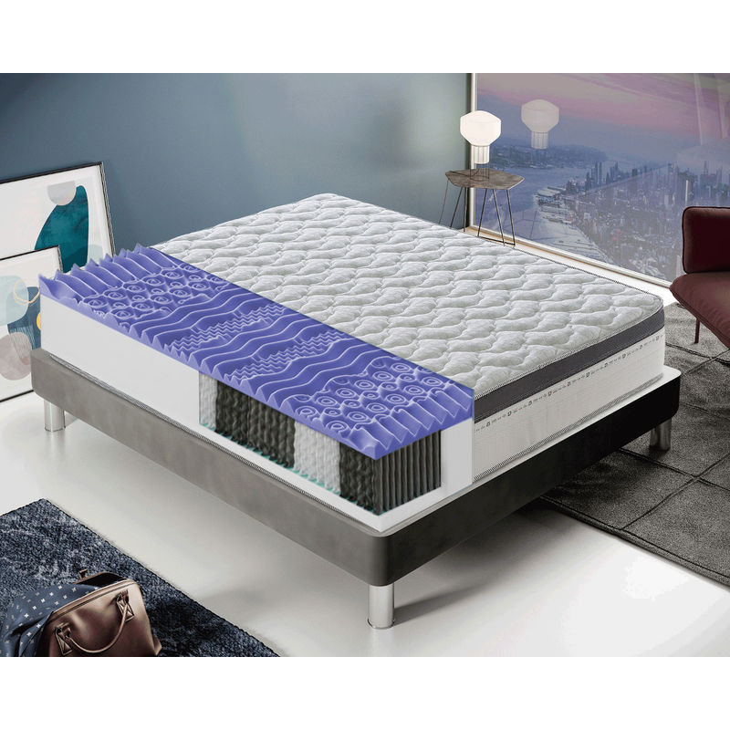 Ilovesleep - Materasso a Molle inasacchettate e Memory Foam – 13 Zone differenziate – Alto 27 cm - 160x200