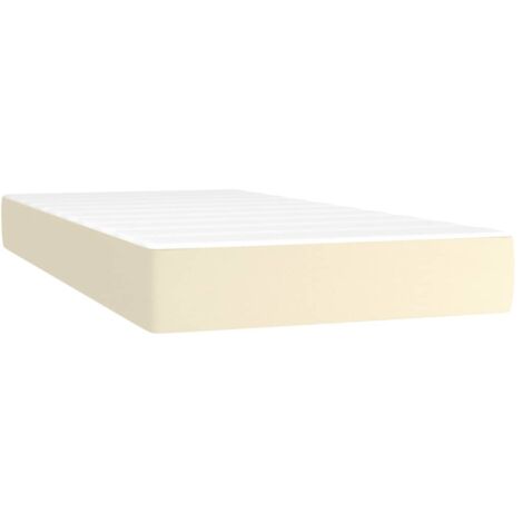 Materasso a Molle Insacchettate Crema 90x200x20cm in Similpelle vidaXL