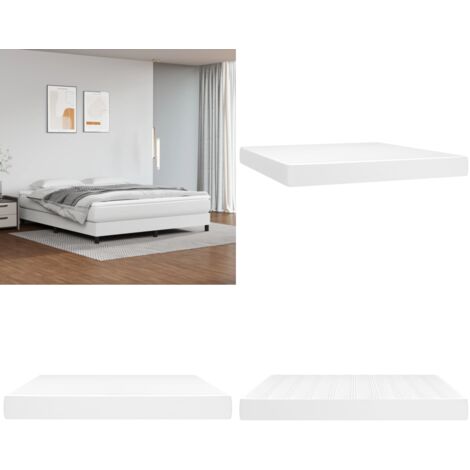Materasso a Molle Insacchettate Rigidità Media Bianco 180x200x20 cm in Similpelle - Materasso a molle - Schiuma