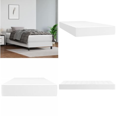 Materasso a Molle Insacchettate Rigidità Media Bianco 90x190x20 cm in Similpelle - Materasso in similpelle - Schiuma