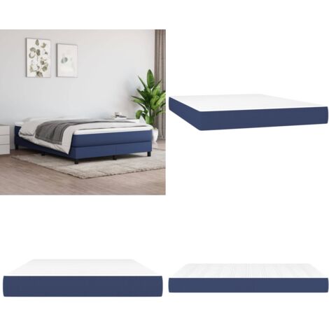 Materasso a Molle Insacchettate Rigidità Media Blu 140x200x20 cm in Tessuto - Schiuma - Sonno riposante