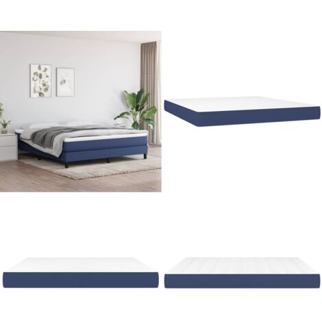Materasso a Molle Insacchettate Rigidità Media Blu 180x200x20 cm in Tessuto - Schiuma - Sonno riposante