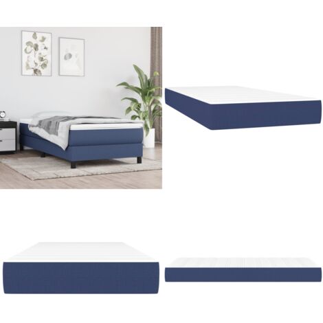Materasso a Molle Insacchettate Rigidità Media Blu 80x200x20 cm in Tessuto - Schiuma - Sonno riposante