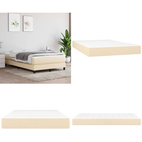 Materasso a Molle Insacchettate Rigidità Media Crema 120x200x20 cm - Schiuma - Sonno riposante