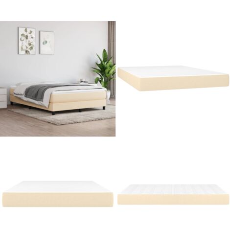 Materasso a Molle Insacchettate Rigidità Media Crema 140x200x20 cm - Schiuma - Sonno riposante