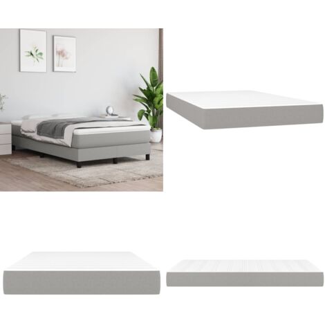 Materasso a Molle Insacchettate Rigidità Media Grigio Chiaro 120x200x20 cm - Schiuma - Sonno riposante