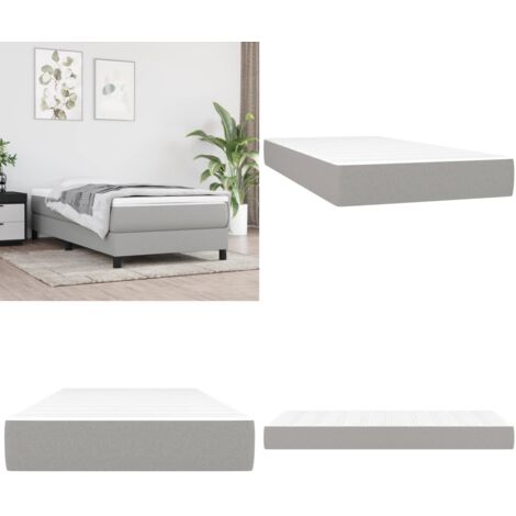 Materasso a Molle Insacchettate Rigidità Media Grigio Chiaro 80x200x20 cm - Materasso a molle - Materasso con schiuma