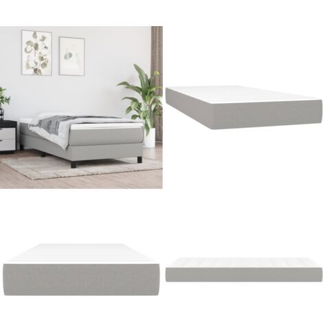 Materasso a Molle Insacchettate Rigidità Media Grigio Chiaro 90x190x20 cm - Materasso a molle - Materasso con schiuma