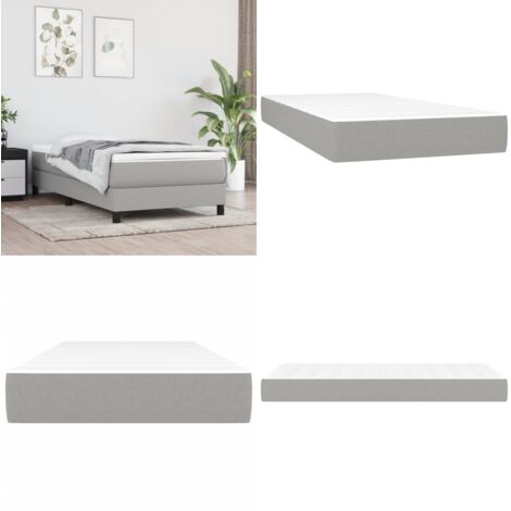 Materasso a Molle Insacchettate Rigidità Media Grigio Chiaro 90x200x20 cm - Schiuma - Sonno riposante