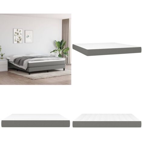 Materasso a Molle Insacchettate Rigidità Media Grigio Scuro 160x200x20 cm - Materasso a molle - Materasso con schiuma
