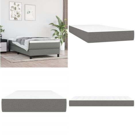 Materasso a Molle Insacchettate Rigidità Media Grigio Scuro 90x200x20 cm - Materasso a molle - Schiuma