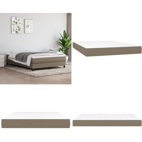 Materasso a Molle Insacchettate Rigidità Media Grigio Tortora 140x190x20 cm in Tessuto - Materasso a molle - Materasso con schiuma