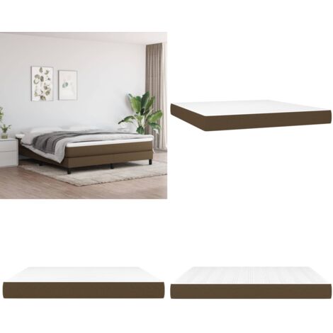 Materasso a Molle Insacchettate Rigidità Media Marrone Scuro 160x200x20 cm - Materasso a molle - Materasso con schiuma