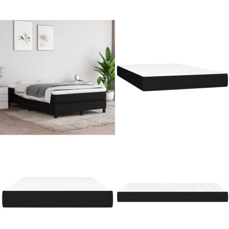 Materasso a Molle Insacchettate Rigidità Media Nero 120x200x20 cm in Tessuto - Schiuma - Sonno riposante
