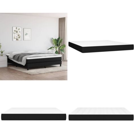Materasso a Molle Insacchettate Rigidità Media Nero 180x200x20 cm in Tessuto - Schiuma - Sonno riposante