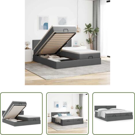 Materasso a molle insacchettate -  Struttura Letto Pouf con Materassi 160x200 cm in Tessuto