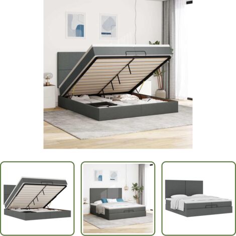 Materasso a molle insacchettate -  Struttura Letto Pouf con Materassi 200x200 cm in Tessuto