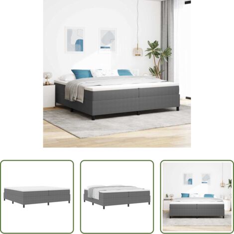 Materasso a molle insacchettato -  Letto a molle Grigio chiaro e bianco 200 x 200 cm