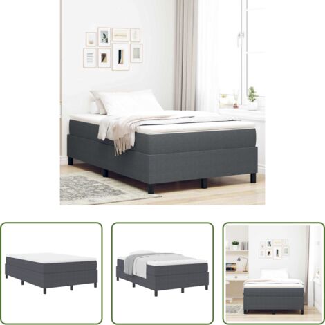 Materasso a molle insacchettato -  Letto a molle Grigio Scuro e Bianco 120 x 190 cm