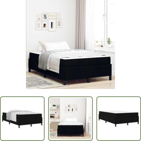 Materasso a molle -  Letto a molle Nero 120 x 200 cm Tessuto