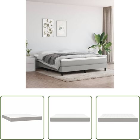Materasso a molle -  Materasso a Molle Insacchettate Rigidità Media Grigio Chiaro 160x200x20 cm