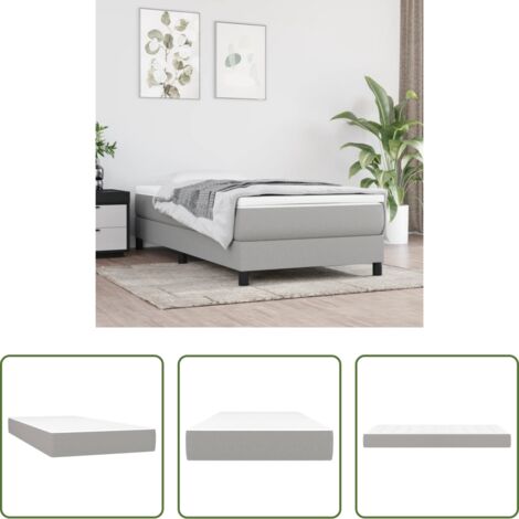 Materasso a molle -  Materasso a Molle Insacchettate Rigidità Media Grigio Chiaro 80x200x20 cm