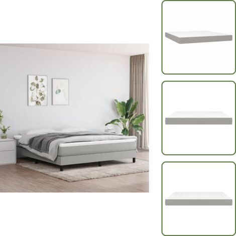 Materasso a molle media - vidaXL Materasso a Molle Insacchettate Rigidità Media Grigio Chiaro 160x200x20 cm - Materasso per dormire