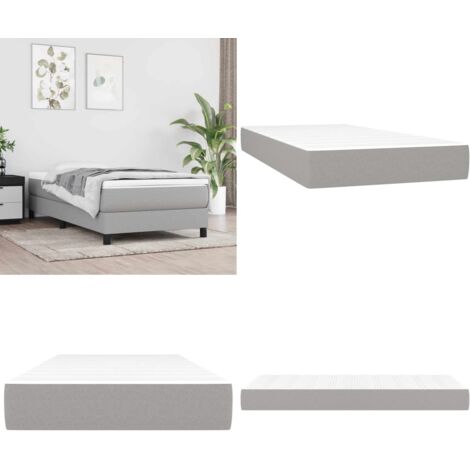 Materasso a Molle per Bambini Rigidità Media Grigio Chiaro 80x160 cm Tessuto - Materasso a molle - Materasso per bambini con molle