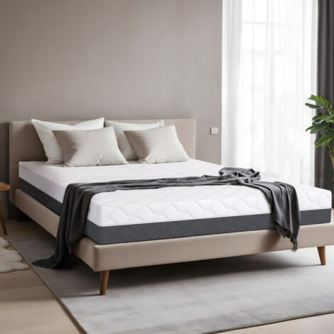 Letto matrimoniale 160x200cm design moderno con doghe e cuscini Rust King