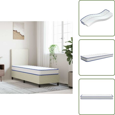 Materasso con funzione di memoria - vidaXL Materasso Viscoelastico Bianco 70x200x17 cm Morbido - Materasso morbido