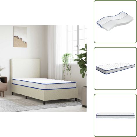 Materasso con funzione di memoria - vidaXL Materasso Viscoelastico Bianco 90x190x17 cm Morbido - Materasso morbido