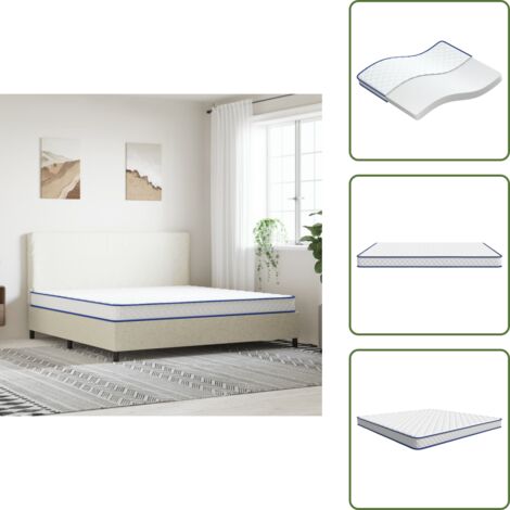 Materasso con memoria - vidaXL Materasso Viscoelastico con Memoria 200 x 180 x 17 cm Morbido - Materasso per dormire