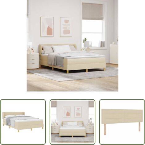 Materasso con molle insacchettate -  Letto a molle con materasso Crema 140 x 190 cm Tessuto