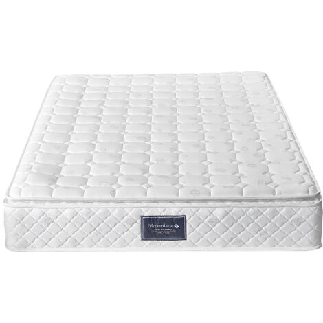 Materasso con nucleo a molle, materasso in schiuma fredda a 7 zone, molle insacchettate, 160x200 cm, 100% Oeko-Tex testato per sostanze nocive, rivestimento trapuntato in microfibra, grado di durezza 