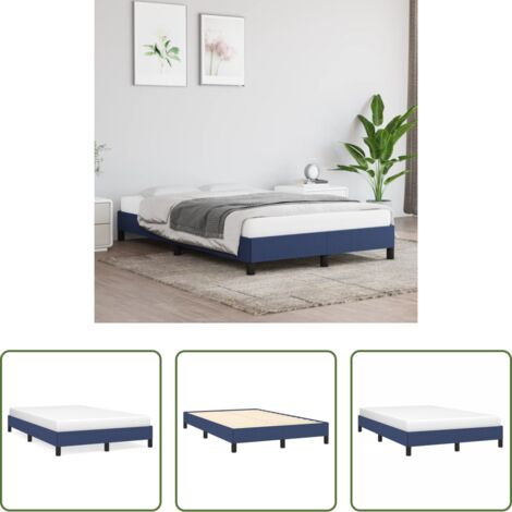 Materasso da letto -  Giroletto senza Materasso Blu 120x190 cm in Tessuto